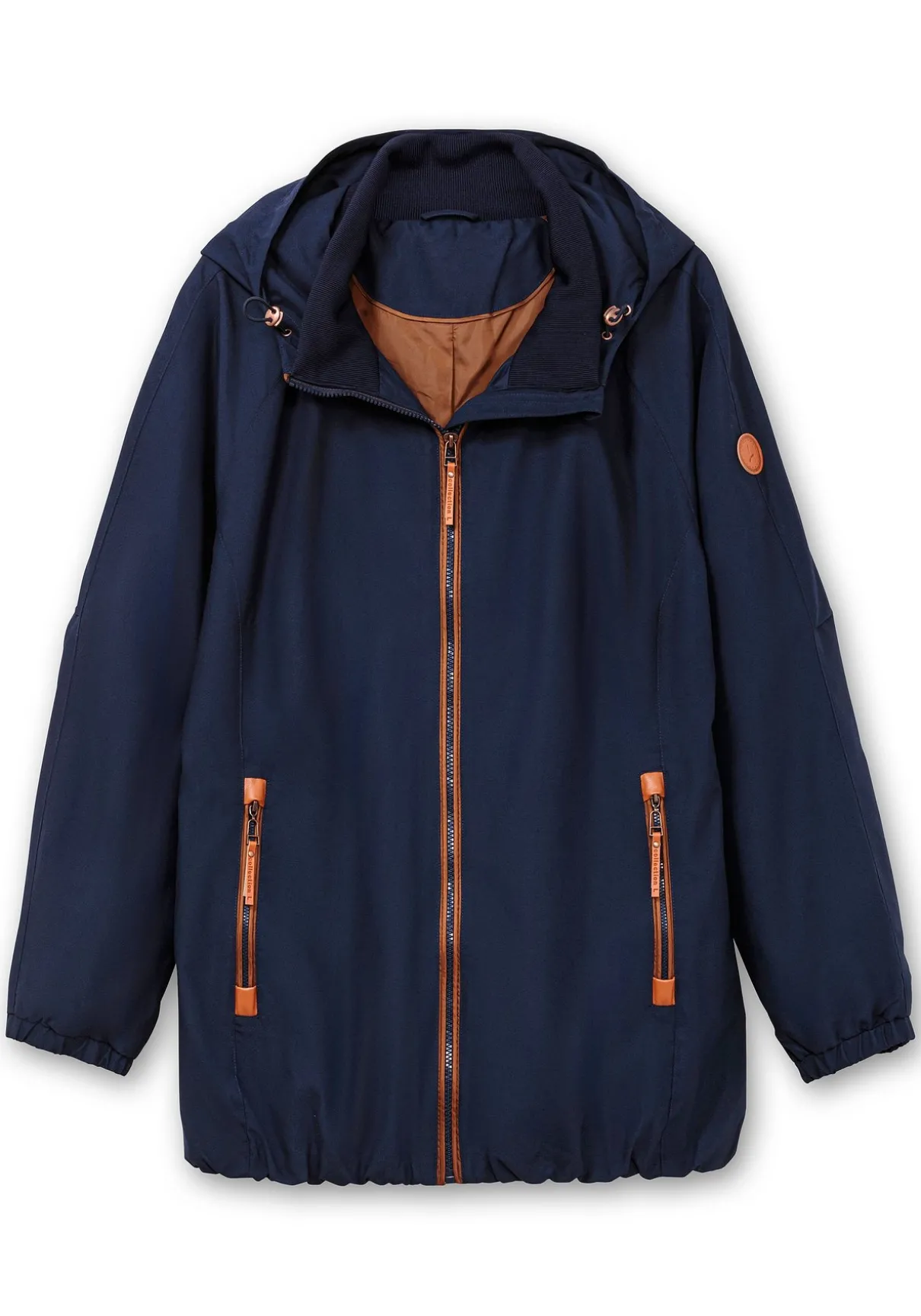 Kapuzenjacke aus Microfaser, mit Kontrastdetails