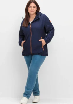 Kapuzenjacke aus Microfaser, mit Kontrastdetails