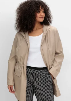 Kapuzenjacke mit Reißverschluss und Tunnelzug