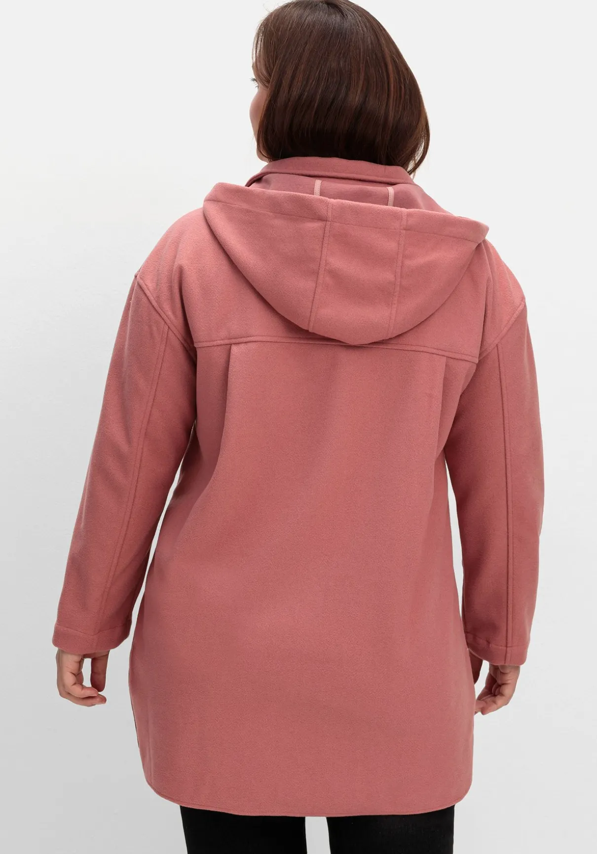 Kapuzenjacke mit Stehkragen und Reißverschluss