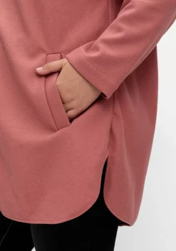 Kapuzenjacke mit Stehkragen und Reißverschluss