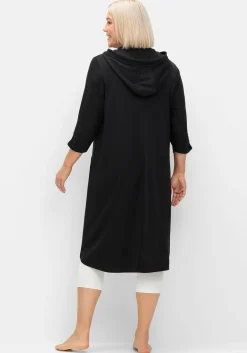 Kapuzenkleid mit Vokuhila-Saum, aus Interlock