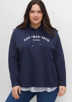 Kapuzensweatshirt mit Frontdruck, in A-Linie