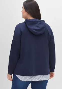 Kapuzensweatshirt mit Frontdruck, in A-Linie