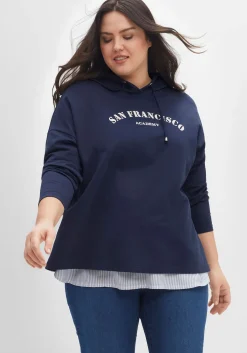 Kapuzensweatshirt mit Frontdruck, in A-Linie