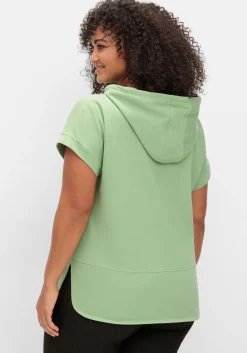 Kapuzensweatshirt mit kurzen Ärmeln