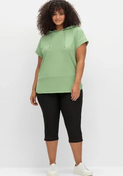 Kapuzensweatshirt mit kurzen Ärmeln