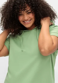 Kapuzensweatshirt mit kurzen Ärmeln