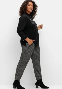 Karierte Joggpants mit Zippertaschen