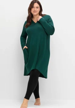 Kleid aus Interlock, mit verlängerter Rückenpartie