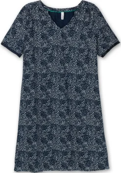 Kleid in leichter A-Linie, mit Punkte-Alloverprint