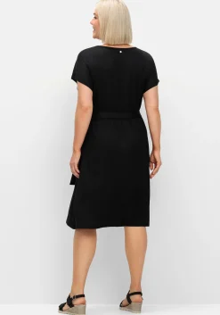 Kleid in Wickeloptik, mit Taillen-Bindeband