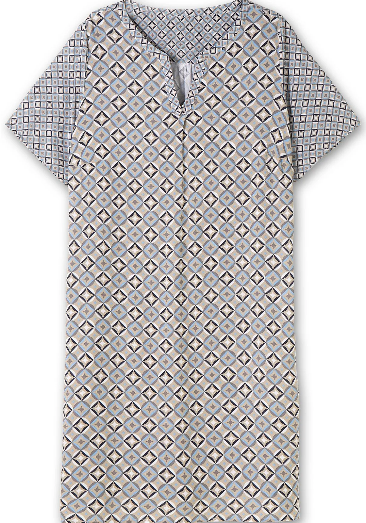 Kleid mit Grafikprint und Tunika-Ausschnitt