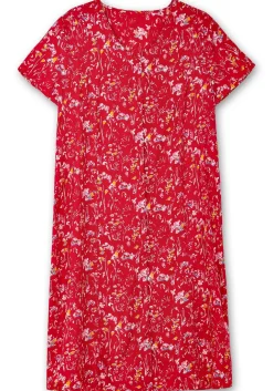 Kleid mit Knopfleiste und Blumendruck