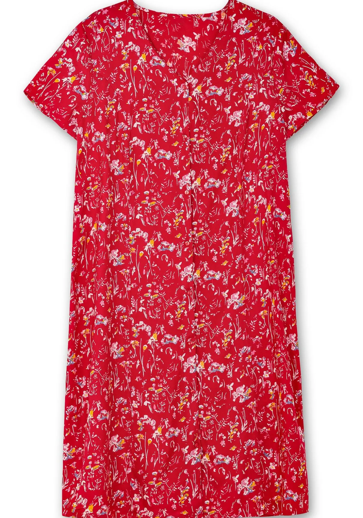 Kleid mit Knopfleiste und Blumendruck