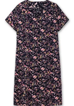 Kleid mit Knopfleiste und Blumendruck