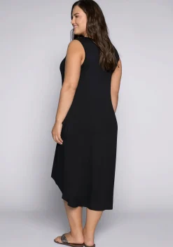 Kleid mit Taschen, im Vokuhilaschnitt