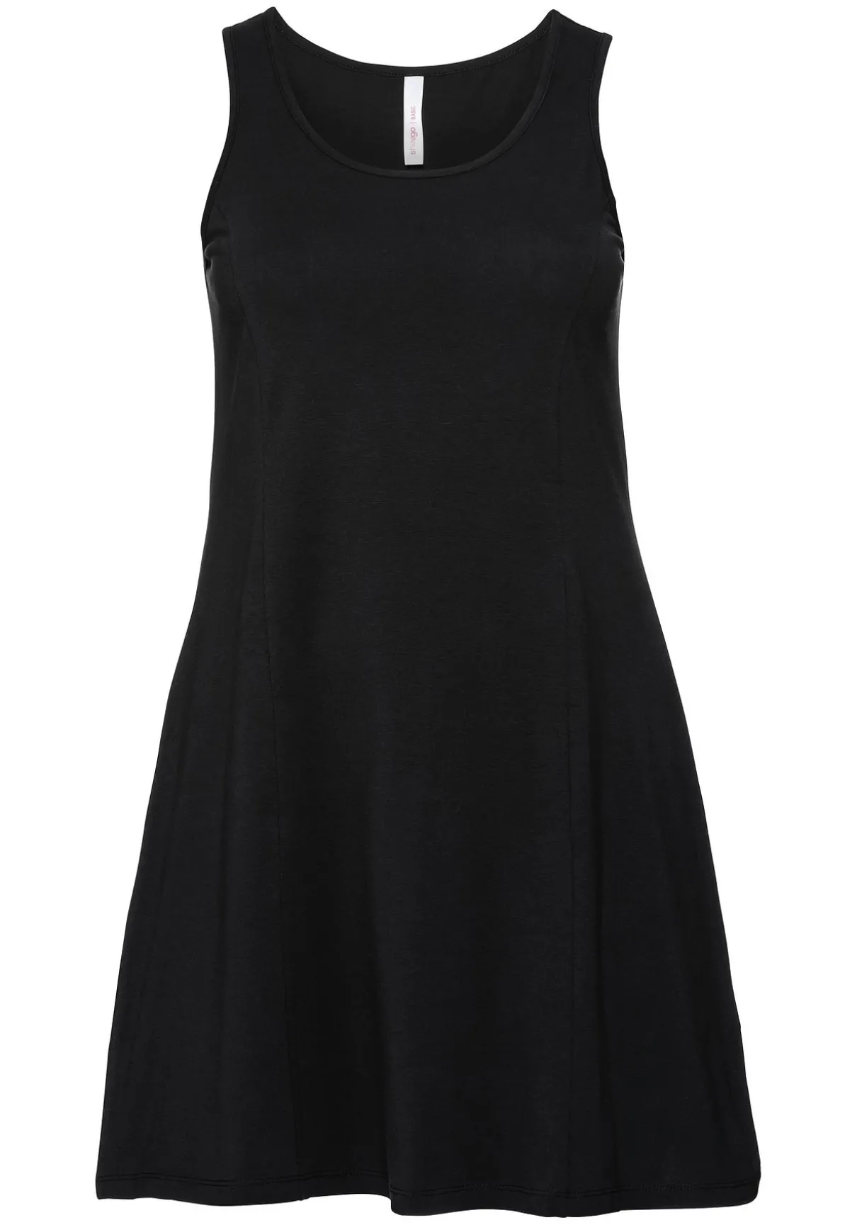 Knielanges, ärmelloses Kleid in A-Linie