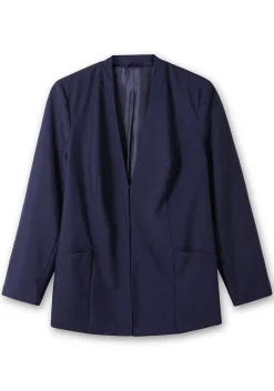Kragenloser Blazer mit Hakenverschluss