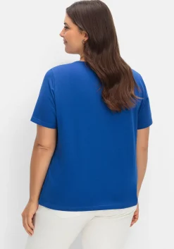 Kurzarmshirt in Layeroptik mit Ziernieten