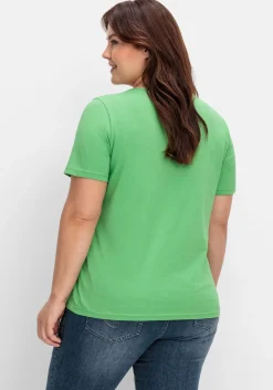 Kurzarmshirt in Layeroptik mit Ziernieten