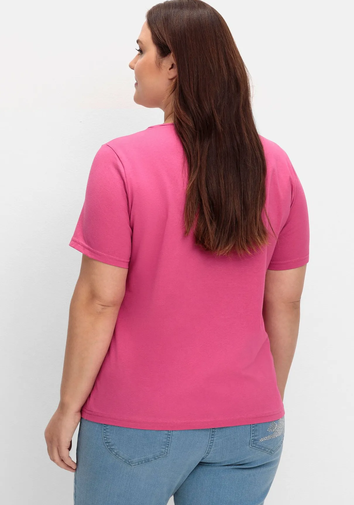 Kurzarmshirt in Layeroptik mit Ziernieten