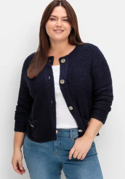 Kurze Strickjacke aus weichem Bouclé