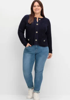 Kurze Strickjacke aus weichem Bouclé