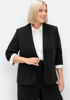 Kurzer, taillierter Blazer mit 1-Knopf-Verschluss