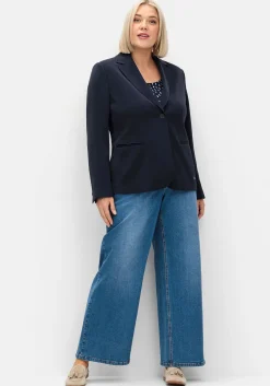 Kurzer, taillierter Blazer mit 1-Knopf-Verschluss