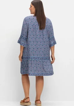 Kurzes Tunikakleid mit Zierband-Details