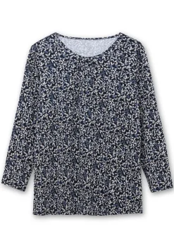 Langarmshirt aus Jersey mit Minimalprint
