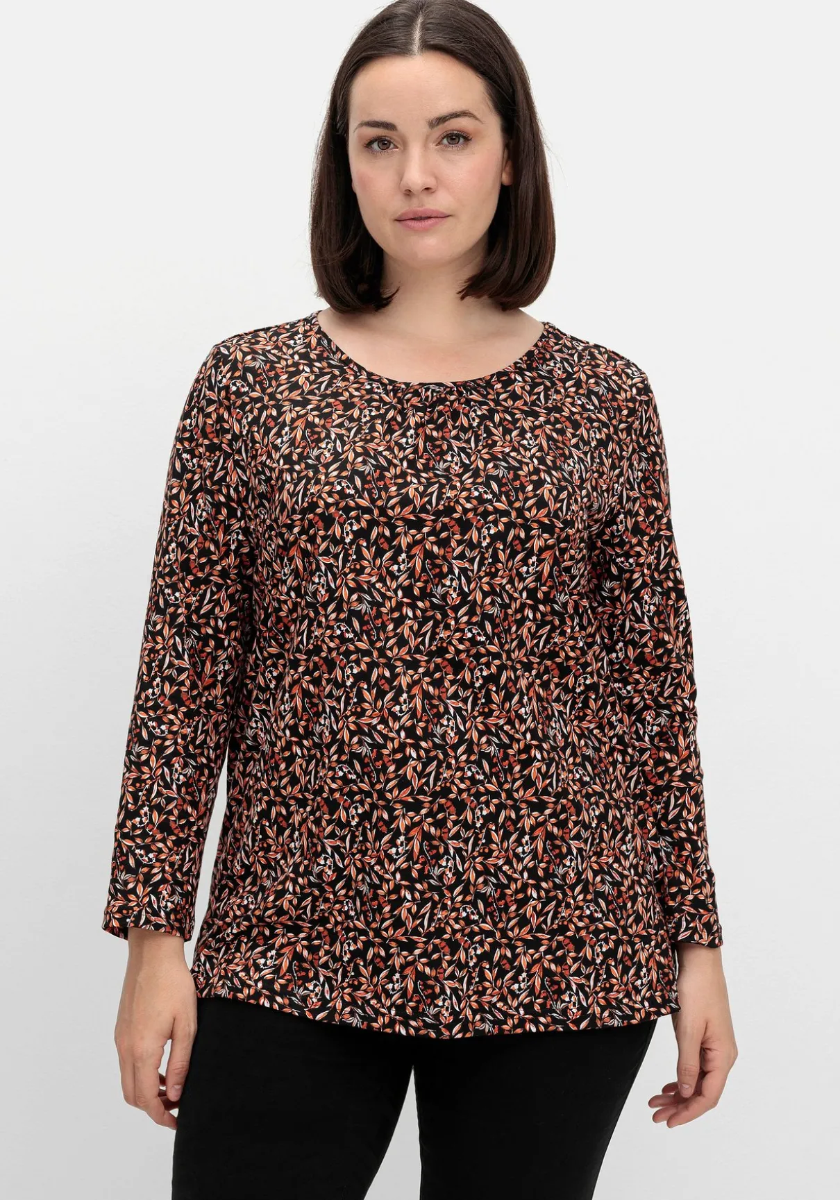 Langarmshirt aus Jersey mit Minimalprint