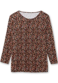 Langarmshirt aus Jersey mit Minimalprint