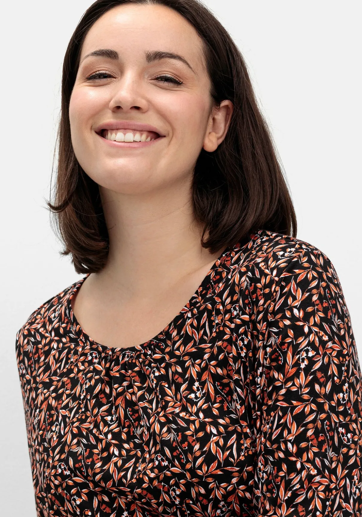 Langarmshirt aus Jersey mit Minimalprint