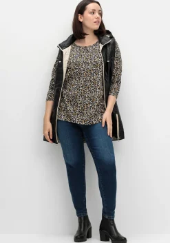 Langarmshirt aus Jersey mit Minimalprint