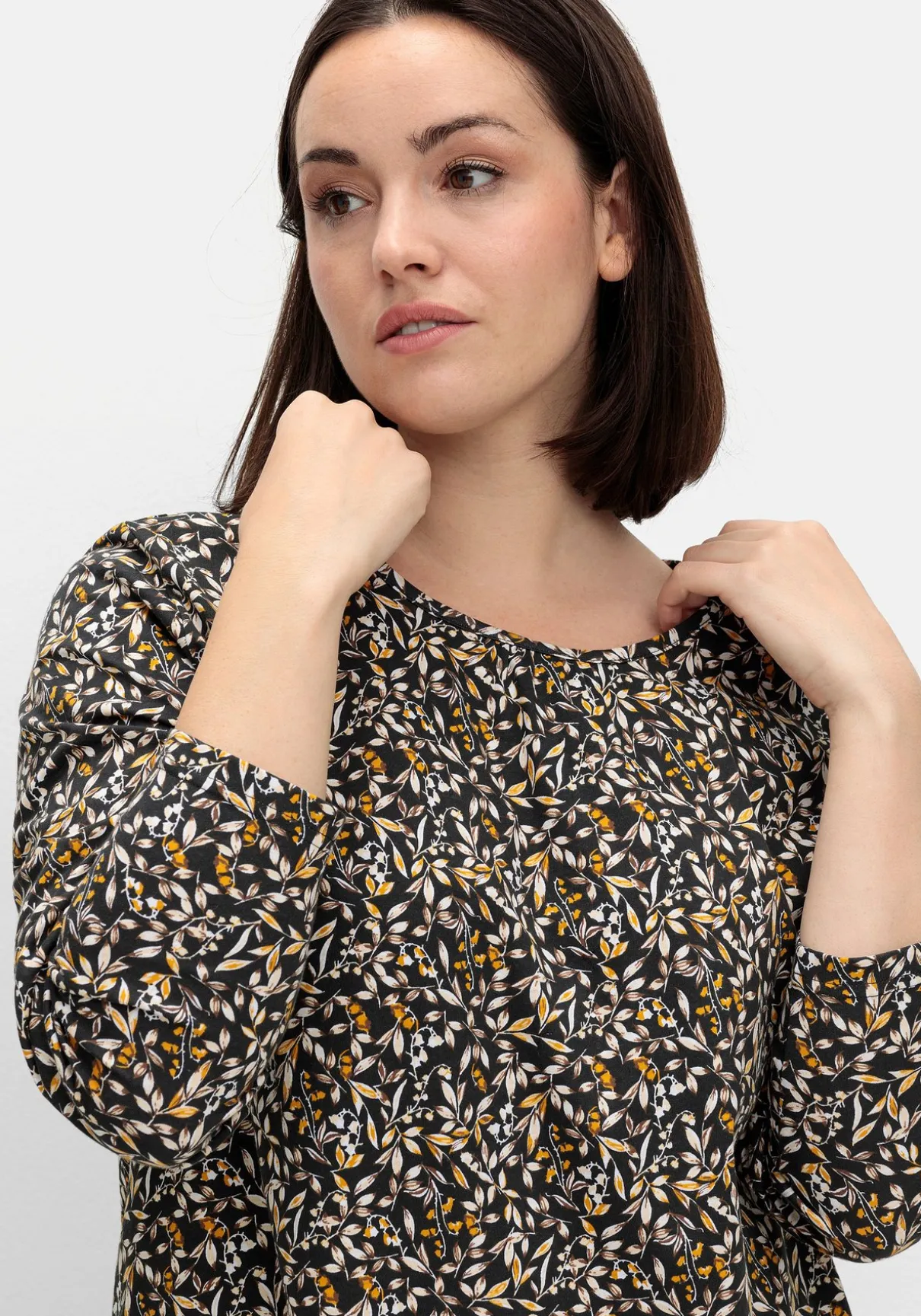 Langarmshirt aus Jersey mit Minimalprint