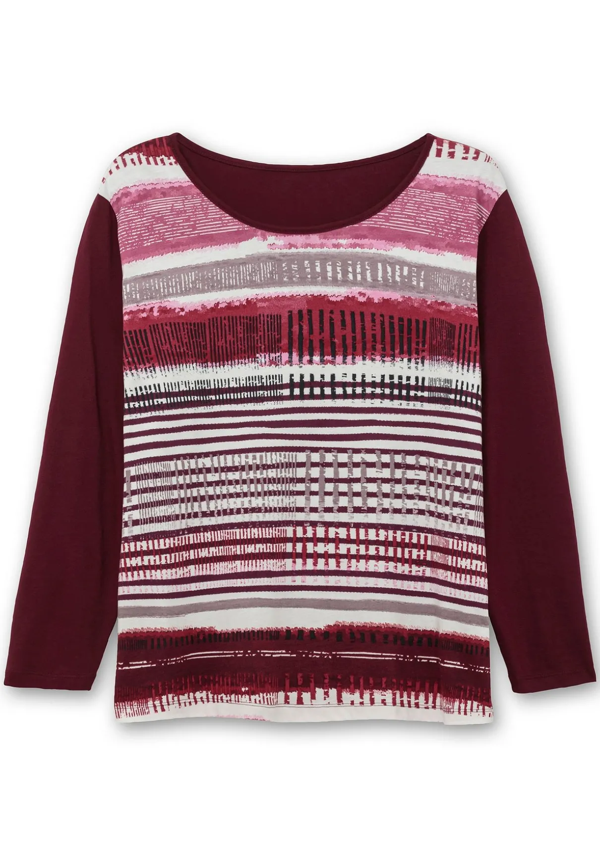 Langarmshirt mit bedrucktem Vorderteil