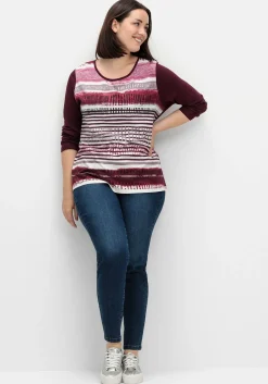 Langarmshirt mit bedrucktem Vorderteil