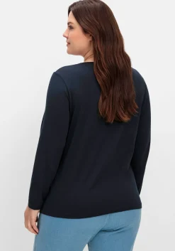 Langarmshirt mit bedrucktem Vorderteil