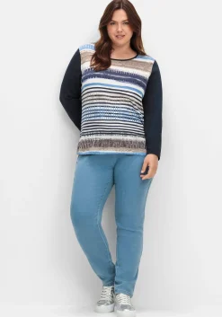 Langarmshirt mit bedrucktem Vorderteil