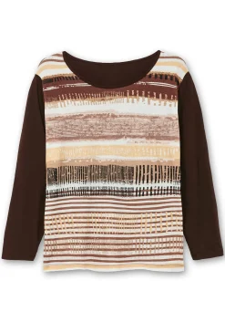 Langarmshirt mit bedrucktem Vorderteil