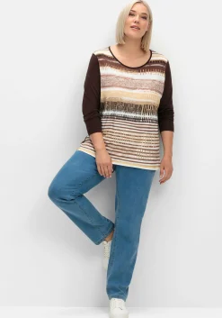 Langarmshirt mit bedrucktem Vorderteil