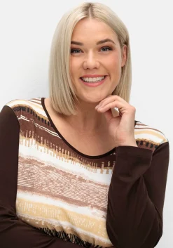 Langarmshirt mit bedrucktem Vorderteil