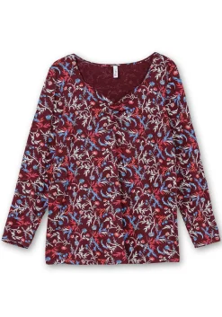 Langarmshirt mit floralem Alloverdruck