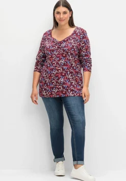Langarmshirt mit floralem Alloverdruck