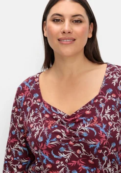 Langarmshirt mit floralem Alloverdruck