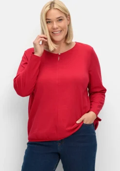 Langarmshirt mit Gummizug am Saum