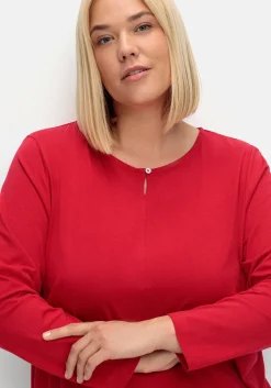 Langarmshirt mit Gummizug am Saum