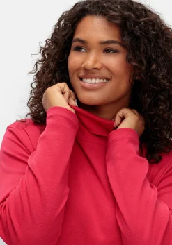 Langarmshirt mit Rollkragen, in A-Linie